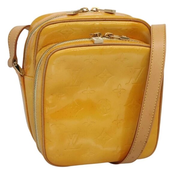 LOUIS VUITTON Monogram Vernis Wooster Bag Lime Yellow - Picture 1 of 15